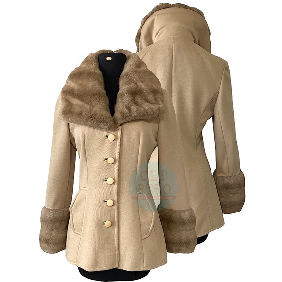Lilli Ann Jackets & Blazers - vtg Lilli Ann • Car Coat w Dramatic Collar & Cuffs